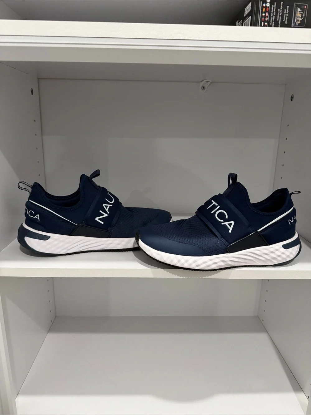 Men’s Nautica Navy and White Slip-On Athletic Sneakers